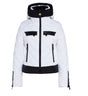 Goldbergh Cecile Womens Ski Jacket ski jacket -- front view on model showing insulated shell and hood at Willis Ski and