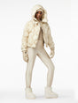 Goldbergh Fiona Womems Jacket ski jacket -- Champagne 4 colorway outside profile showing zippered pockets and seams