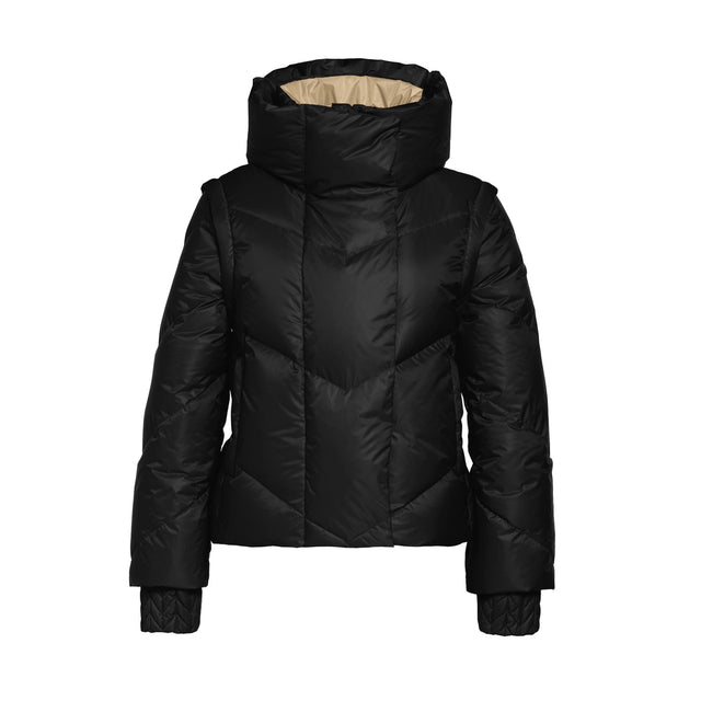 Goldbergh Josie Womens Jacket ski jacket -- front view on model showing insulated shell and hood at Willis Ski and Board
