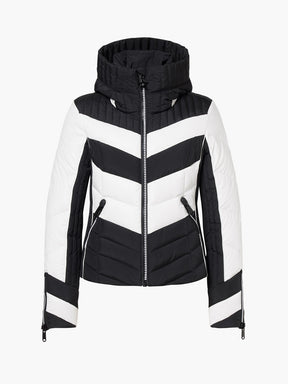Goldbergh Valanga Womens Jacket 2026 ski jacket -- front view on model showing insulated shell and hood at Willis Ski and