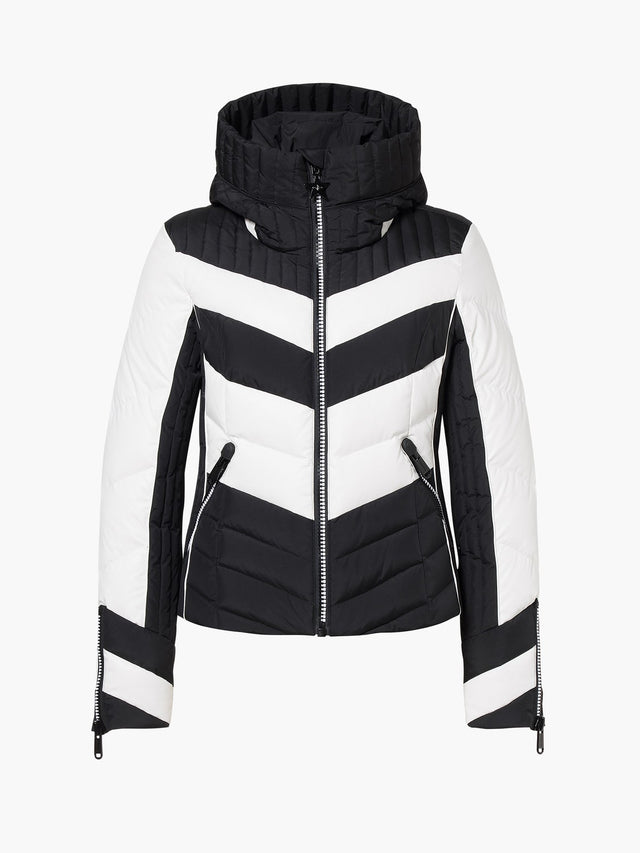 Goldbergh Valanga Womens Jacket 2026 ski jacket -- front view on model showing insulated shell and hood at Willis Ski and