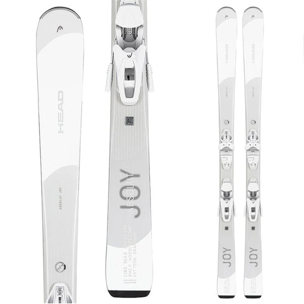 This is an image of Head Absolut Joy Skis with Joy 9 ski bindings
