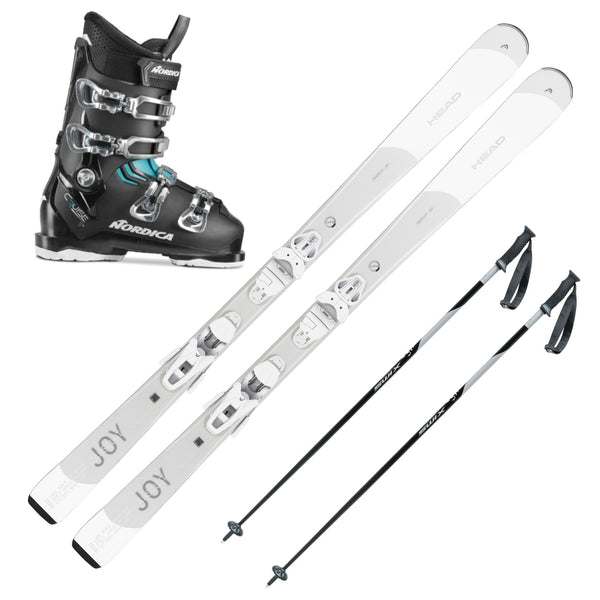 This is an image of Head Absolut Joy Skis with Joy 9 ski bindings Package with Ski Boots