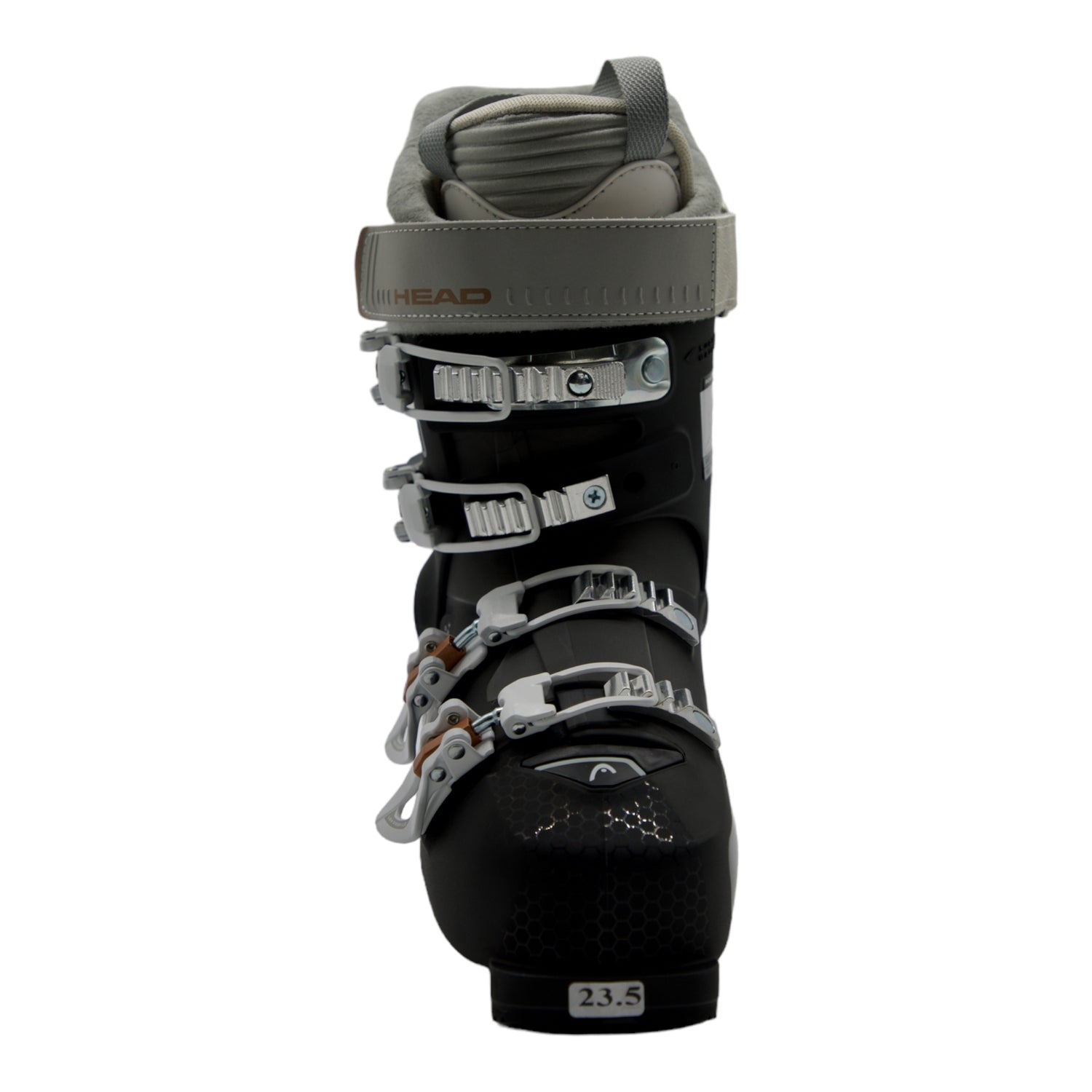 Head Edge Lyt 80 W Ski Boots 2023 women's ski boot -- top buckle detail in black colorway