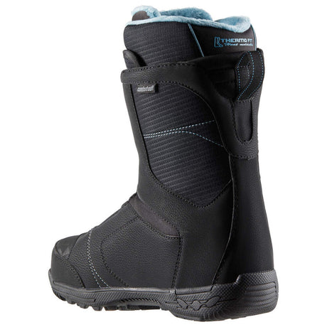 Head Zora Lyt Boa Snowboard Boots snowboard boot -- Black Blue colorway outside profile showing lacing closure