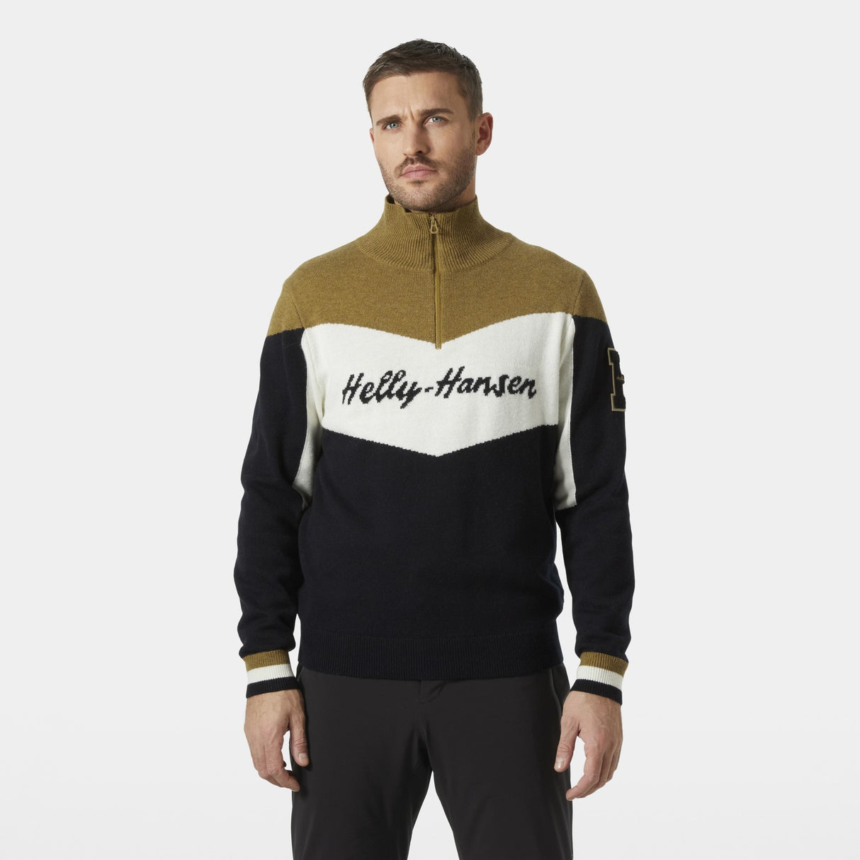 Helly Hansen Apres Knitted Mens Sweater 2026 product -- Black colorway product view