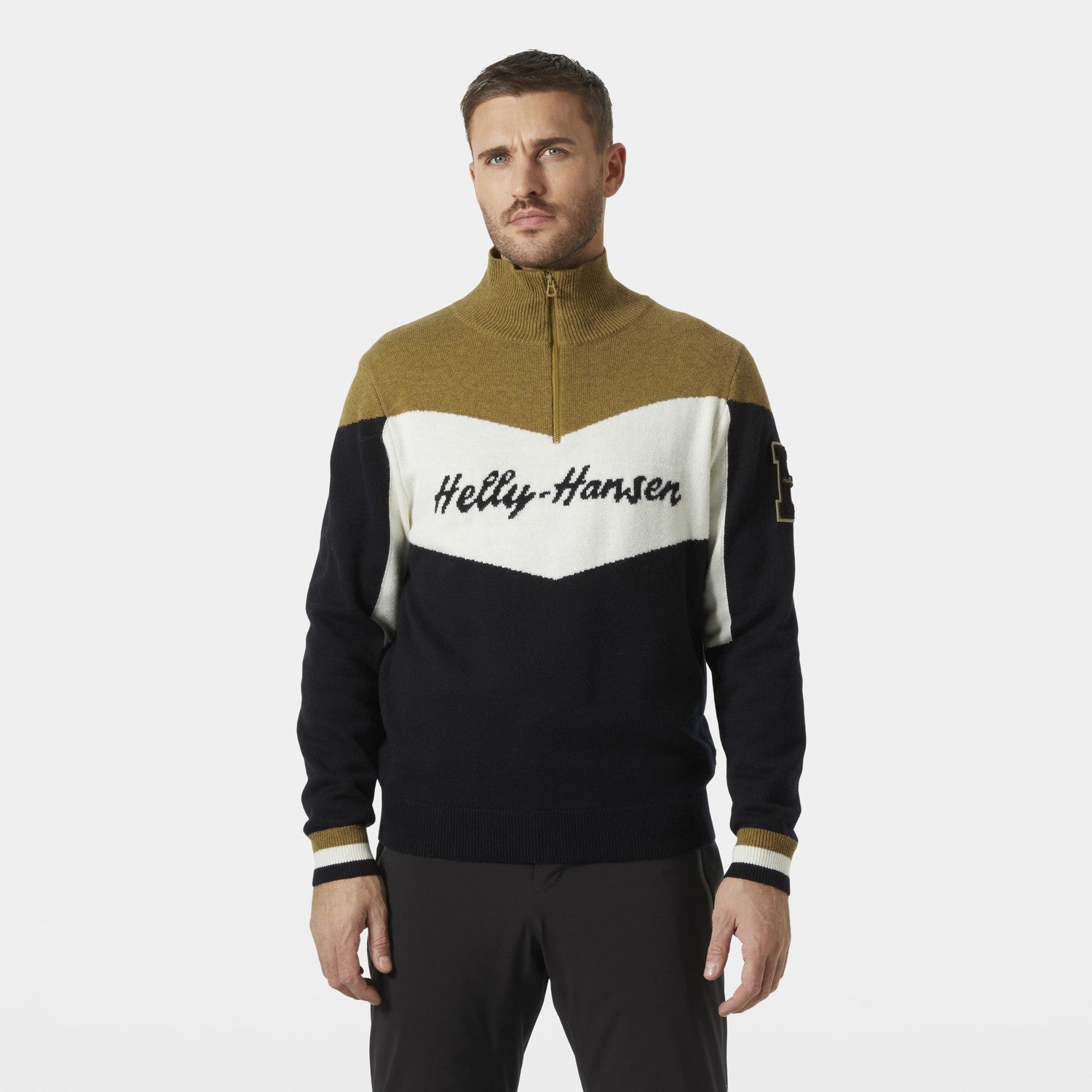 Helly Hansen Apres Knitted Mens Sweater 2026 product -- Black colorway product view
