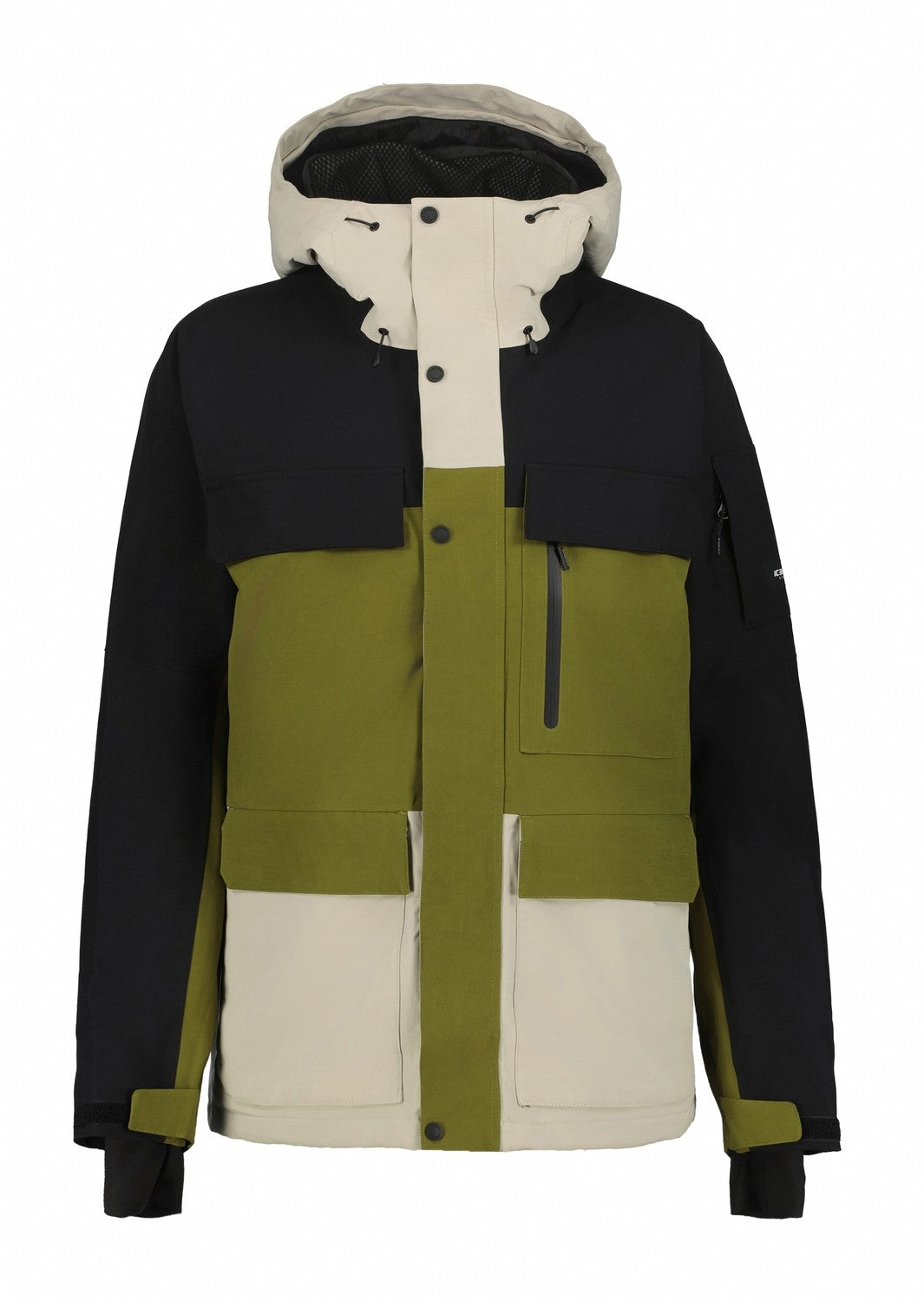 Icepeak Cale Mens Jacket 2026 ski jacket -- front view on model showing insulated shell and hood at Willis Ski and Board