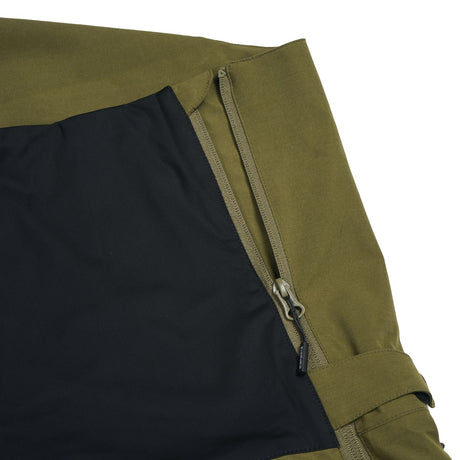 Icepeak Cambo Mens Bib 2026 ski pant -- Olive colorway side view showing side zip ventilation