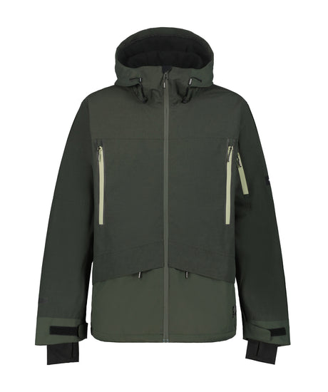 Icepeak Castres Mens Jacket ski jacket -- front view on model showing insulated shell and hood at Willis Ski and Board