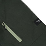 Icepeak Castres Mens Jacket ski jacket -- Pine Green colorway front view on model with hood and cuffs