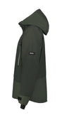 Icepeak Castres Mens Jacket ski jacket -- Pine Green 595 colorway outside profile showing zippered pockets and seams