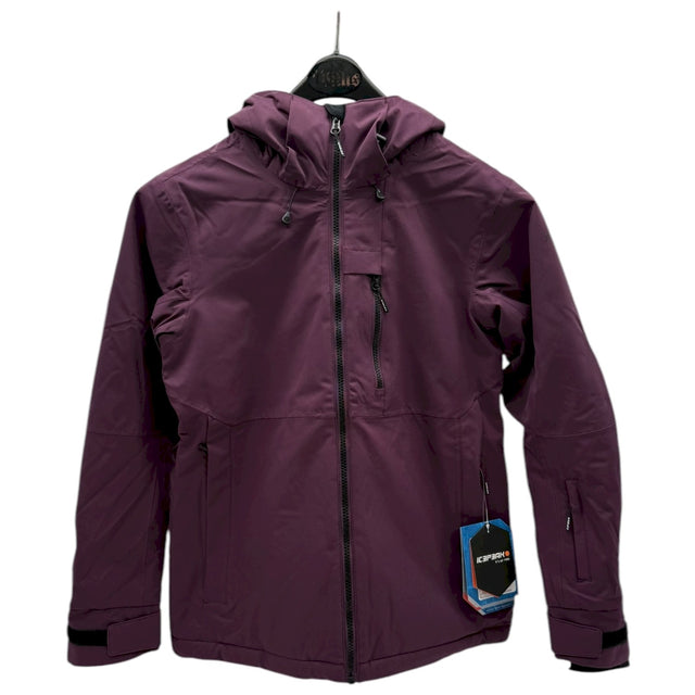 Icepeak Cathay Womens Jacket ski jacket -- front view on model showing insulated shell and hood at Willis Ski and Board