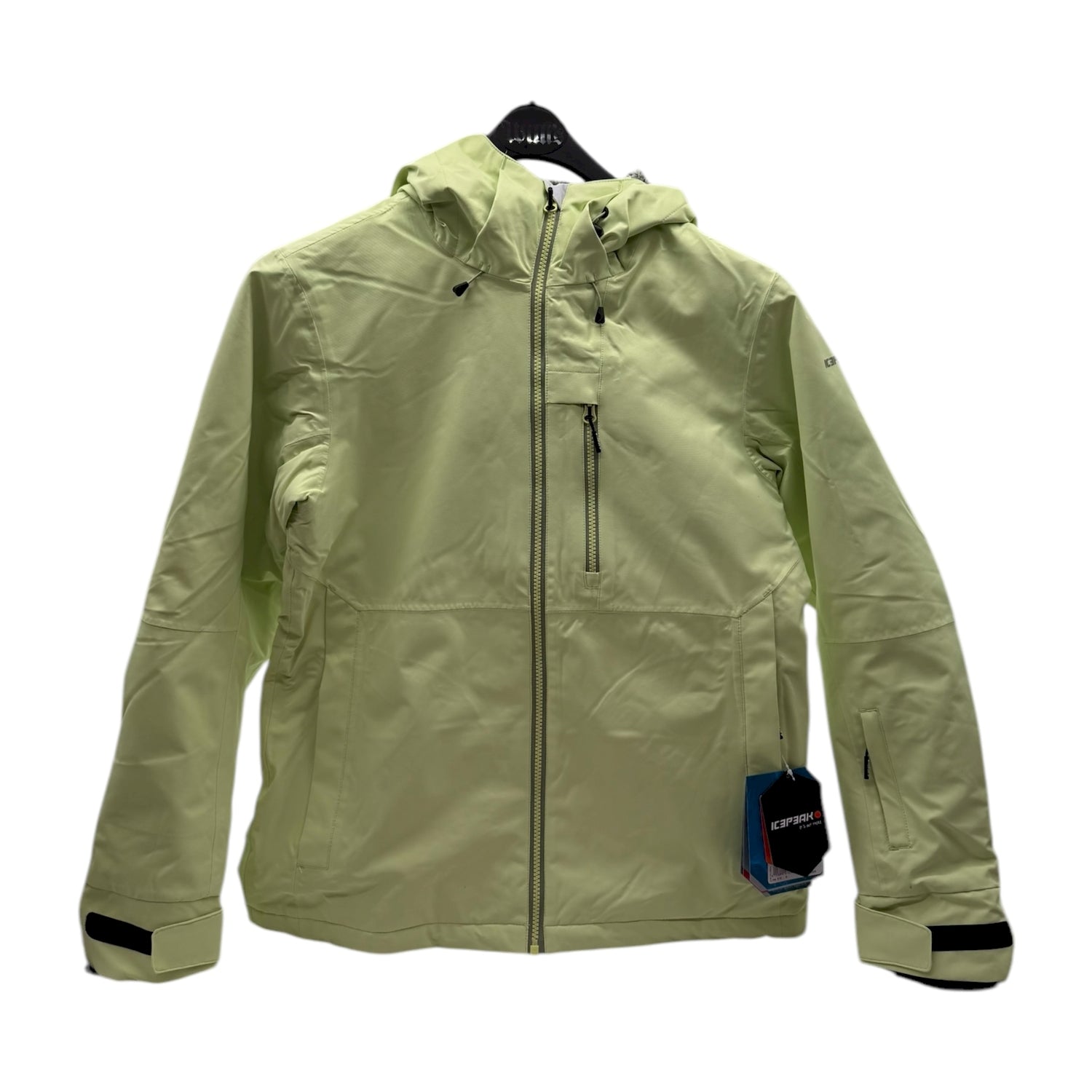 Icepeak Cathay Womens Jacket ski jacket -- Lime 510 colorway lifestyle view showing full jacket silhouette