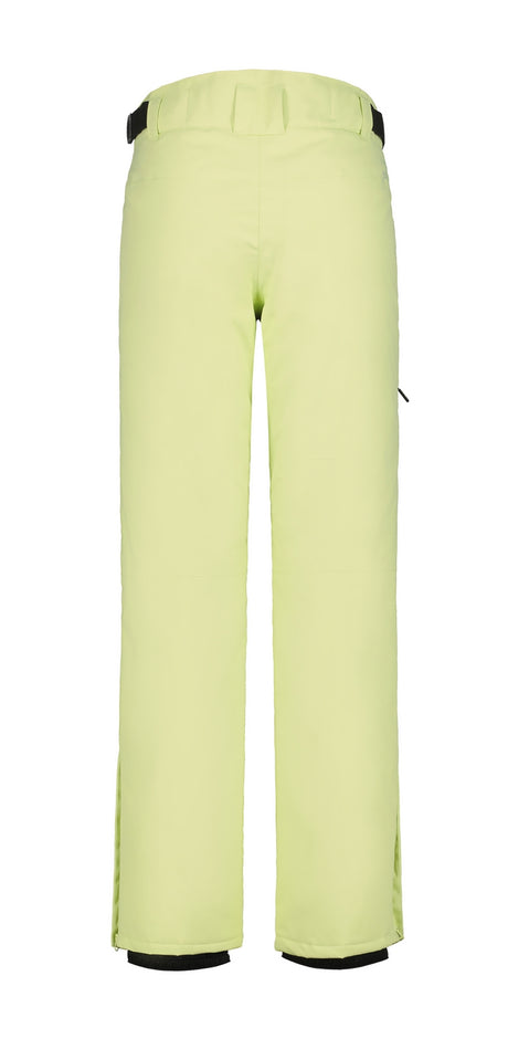 Icepeak Curlew Womens Pant ski pant -- Lime 510 colorway front view on model