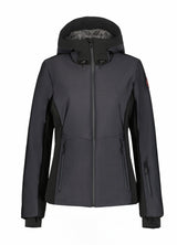 Icepeak Ephrata Womens Jacket 2026 ski jacket -- front view on model showing insulated shell and hood at Willis Ski and
