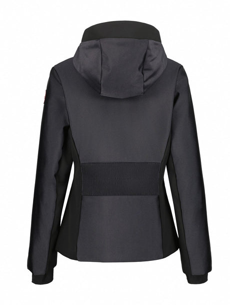 Icepeak Ephrata Womens Jacket 2026 ski jacket -- Anthracite colorway back view showing articulated powder skirt and fit