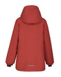Icepeak Lamar Junior Jacket ski jacket -- Burnt Red 470 colorway front view on model with hood and cuffs