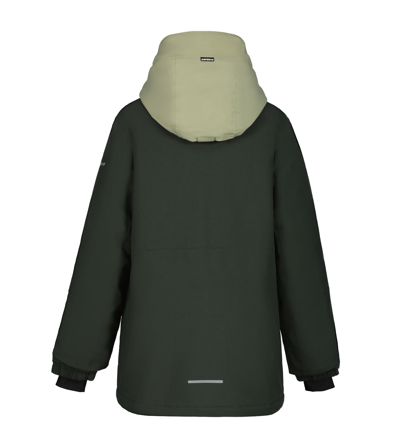 Icepeak Lamar Junior Jacket ski jacket -- Light Green 527 colorway lifestyle view showing full jacket silhouette