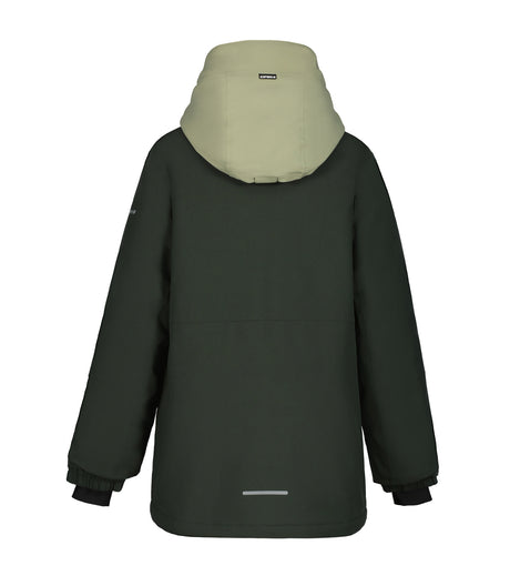Icepeak Lamar Junior Jacket ski jacket -- Light Green 527 colorway lifestyle view showing full jacket silhouette