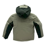 Icepeak Langdon Junior Jacket ski jacket -- Light Green 527 colorway front view on model with hood and cuffs