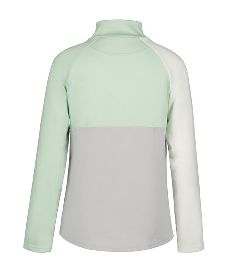 Icepeak Laon Junior Fleece mid layer -- Grey 220 colorway front view on model