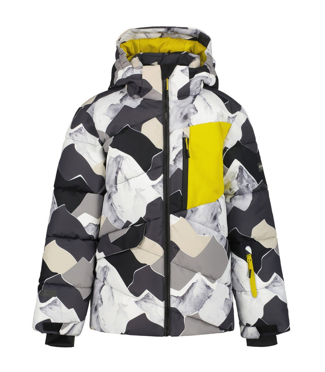 Icepeak Larned Junior Jacket 2026 ski jacket -- front view on model showing insulated shell and hood at Willis Ski and Board