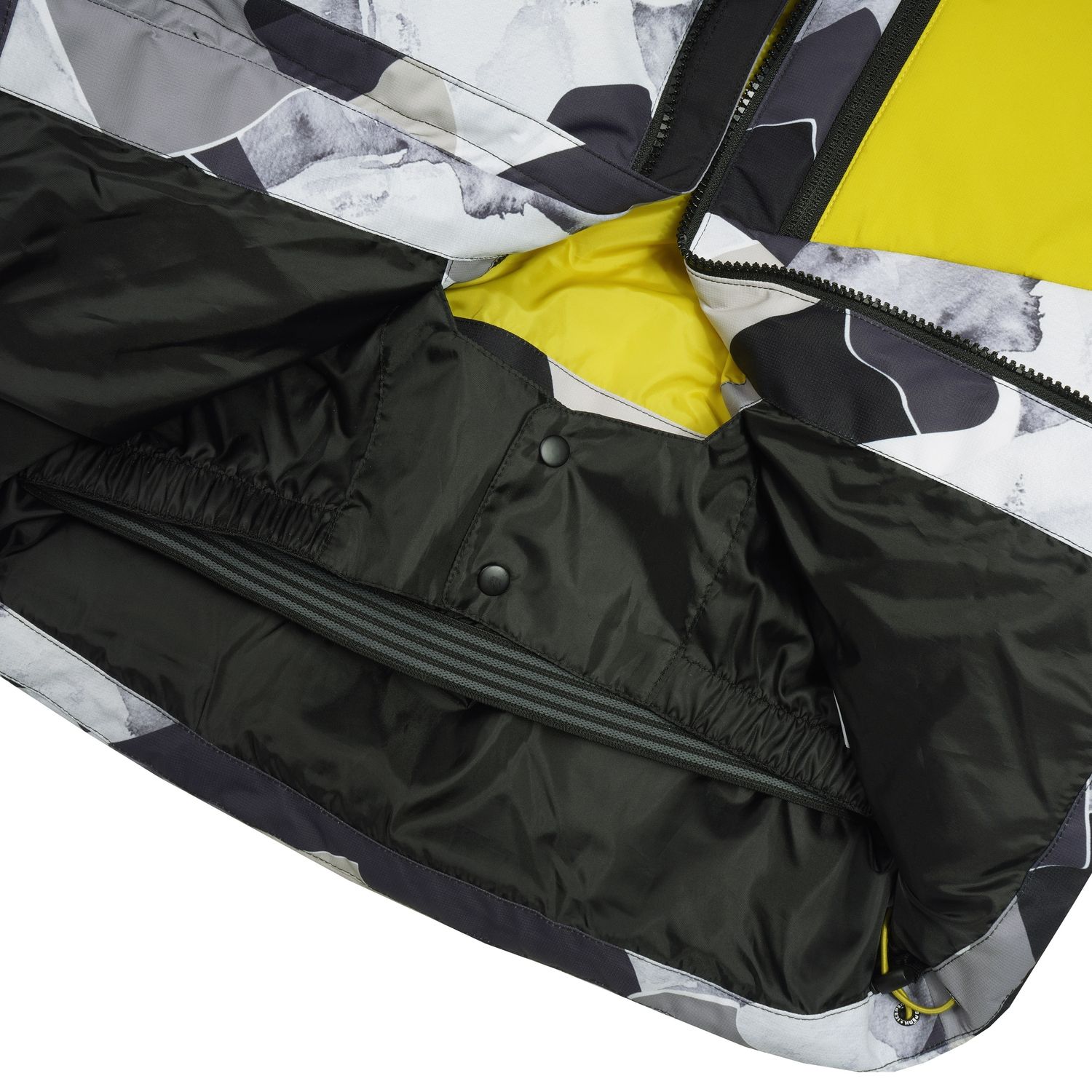Icepeak Larned Junior Jacket 2026 ski jacket -- Basic Black colorway front view on model with hood and cuffs