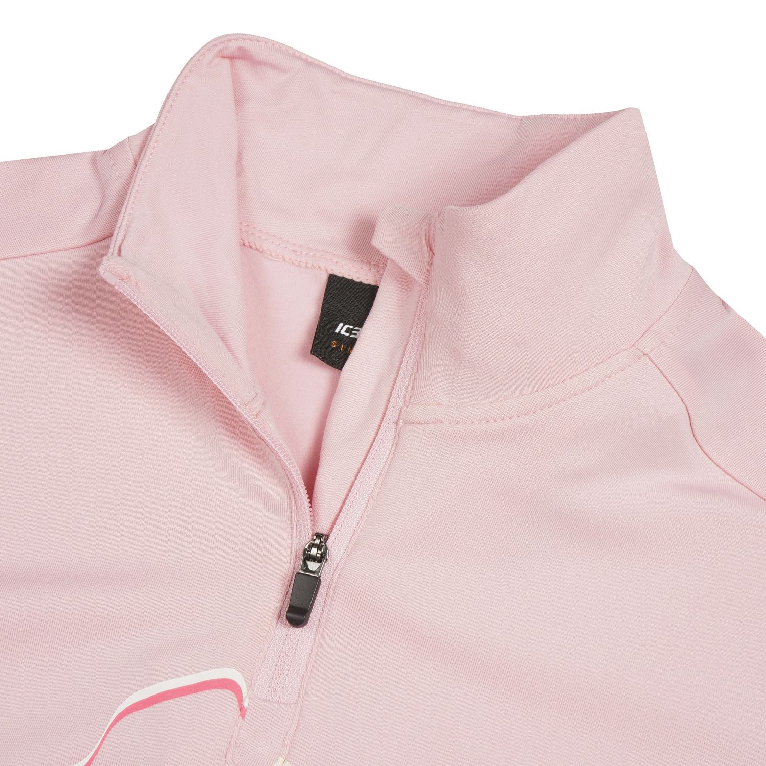 Icepeak Lavonia Junior Fleece 2026 mid layer -- Light Pink 610 colorway front view on model