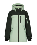 Icepeak Leoti Junior Jacket ski jacket -- front view on model showing insulated shell and hood at Willis Ski and Board