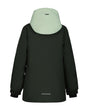 Icepeak Leoti Junior Jacket ski jacket -- Mint Green 500 colorway front view on model with hood and cuffs