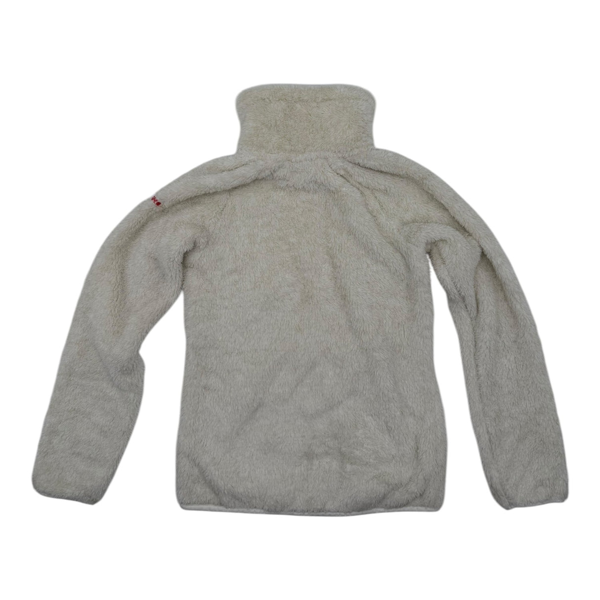 Icepeak Loma Junior Fleece mid layer -- Cream 014 colorway front view on model
