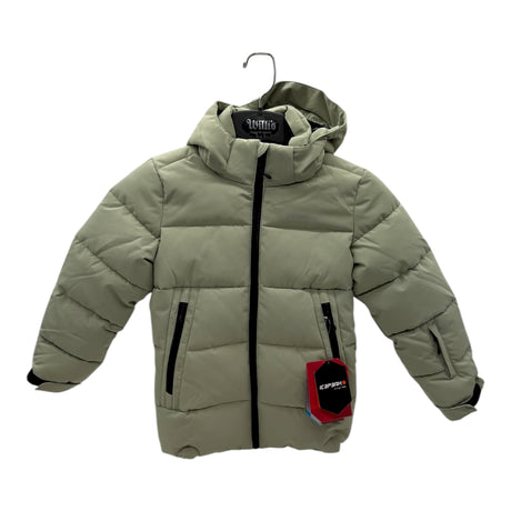 Icepeak Louin Junior Jacket ski jacket -- front view on model showing insulated shell and hood at Willis Ski and Board