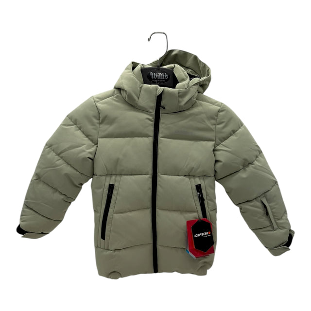 Icepeak Louin Junior Jacket ski jacket -- front view on model showing insulated shell and hood at Willis Ski and Board