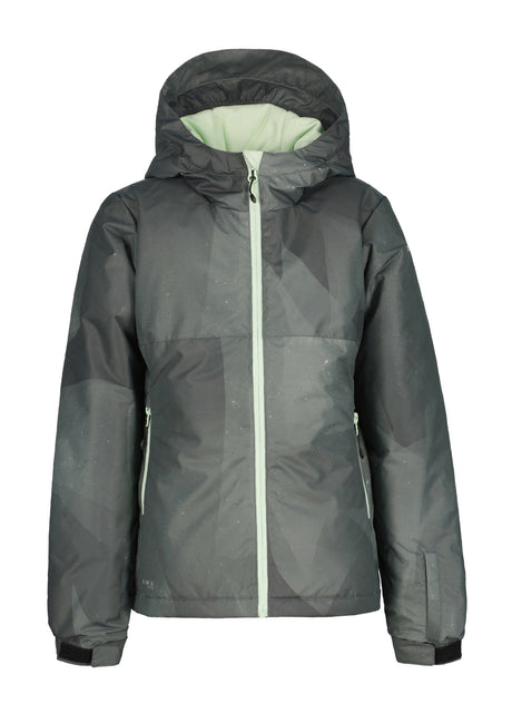 Icepeak Luling Junior Jacket ski jacket -- front view on model showing insulated shell and hood at Willis Ski and Board
