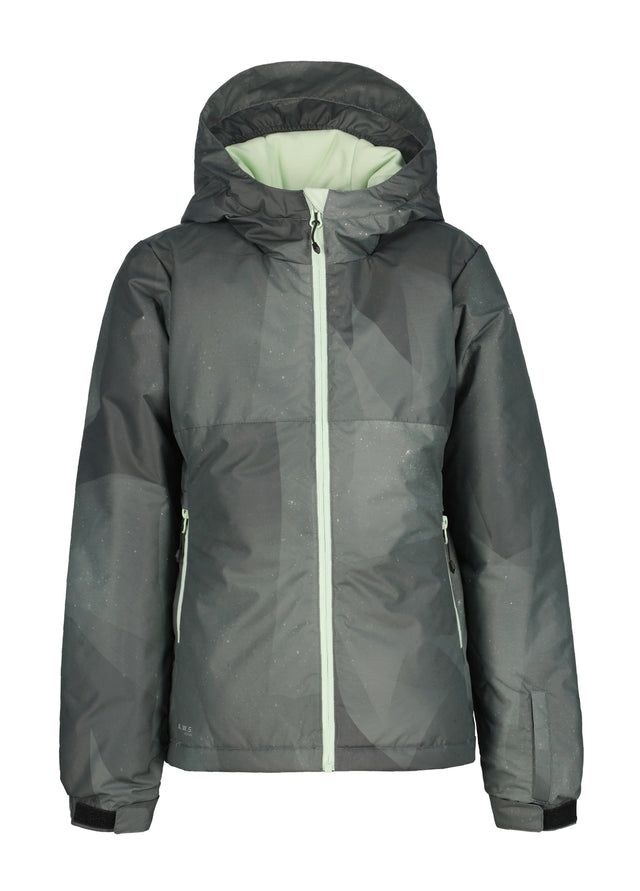 Icepeak Luling Junior Jacket ski jacket -- front view on model showing insulated shell and hood at Willis Ski and Board