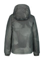 Icepeak Luling Junior Jacket ski jacket -- Pine Green colorway front view on model with hood and cuffs