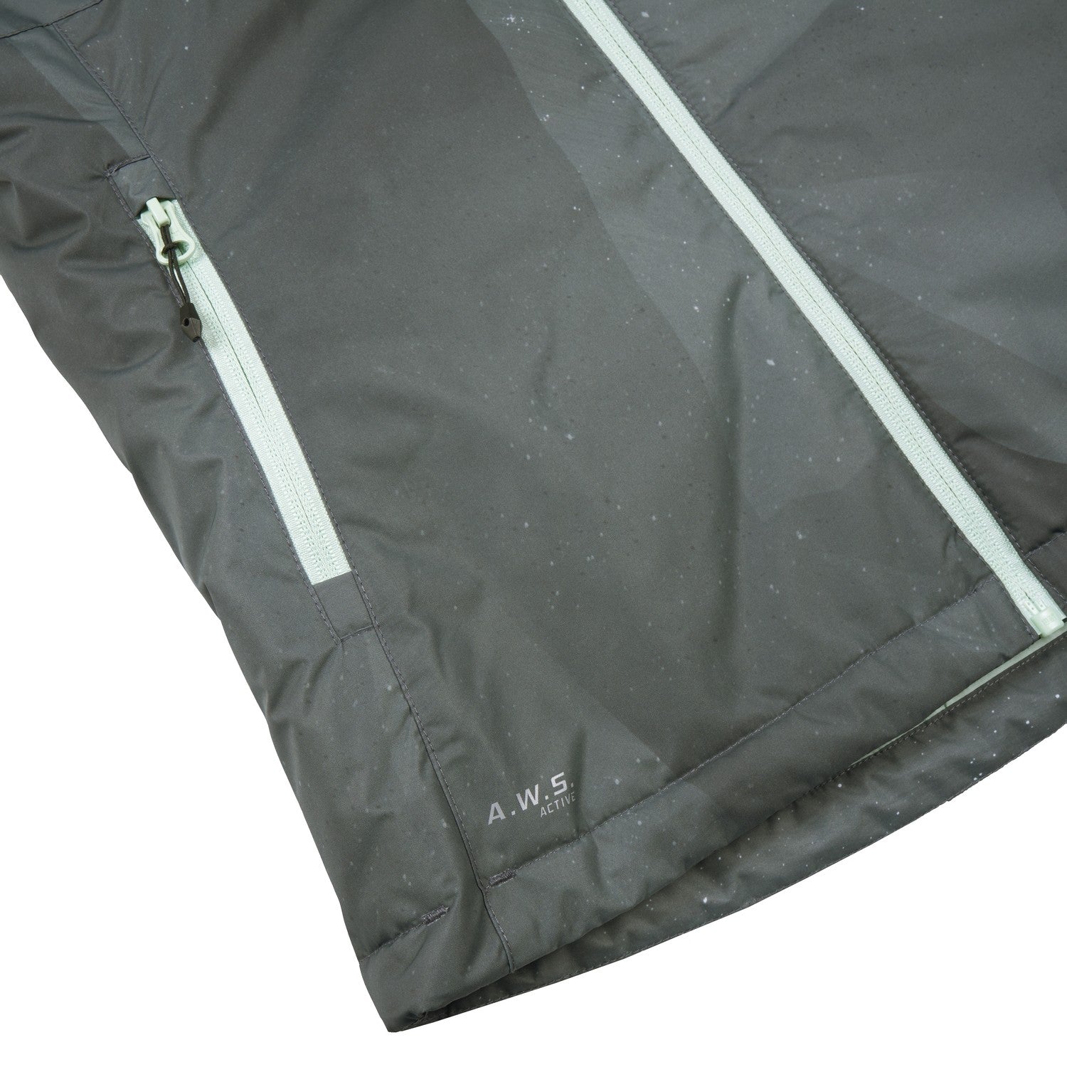 Icepeak Luling Junior Jacket ski jacket -- Pine Green colorway back view showing articulated powder skirt and fit