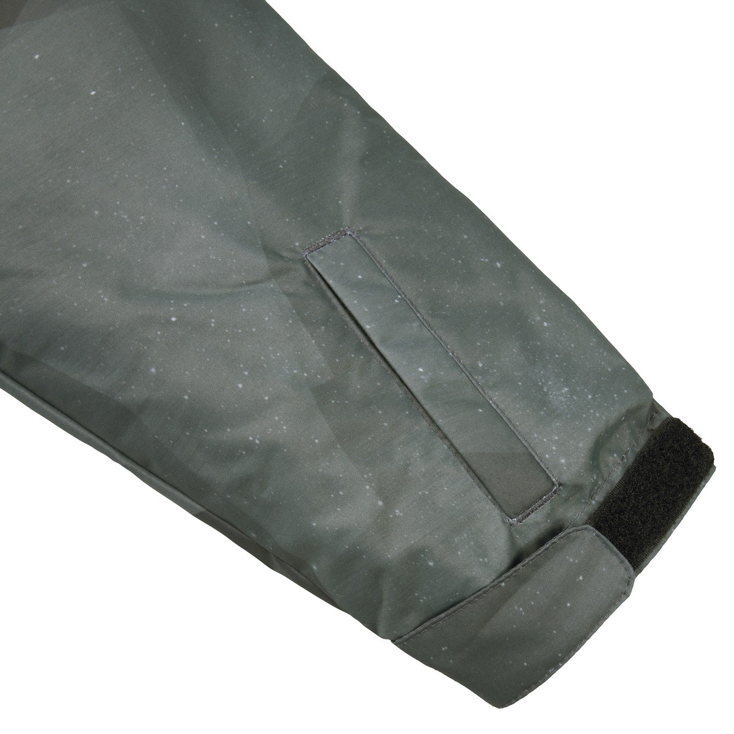 Icepeak Luling Junior Jacket ski jacket -- Pine Green 8 colorway detail view of hood lining and wrist cuff design