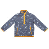 Jack And Sage Lifty Fleece Quarter Zip mid layer -- front view on model showing mid layer insulation