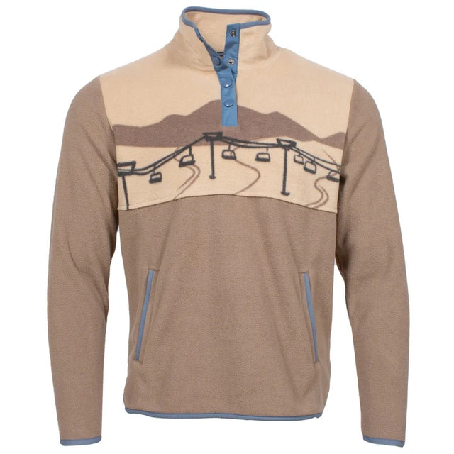 Jack And Sage Quarter Button Fleece 2026 mid layer -- front view on model showing mid layer insulation