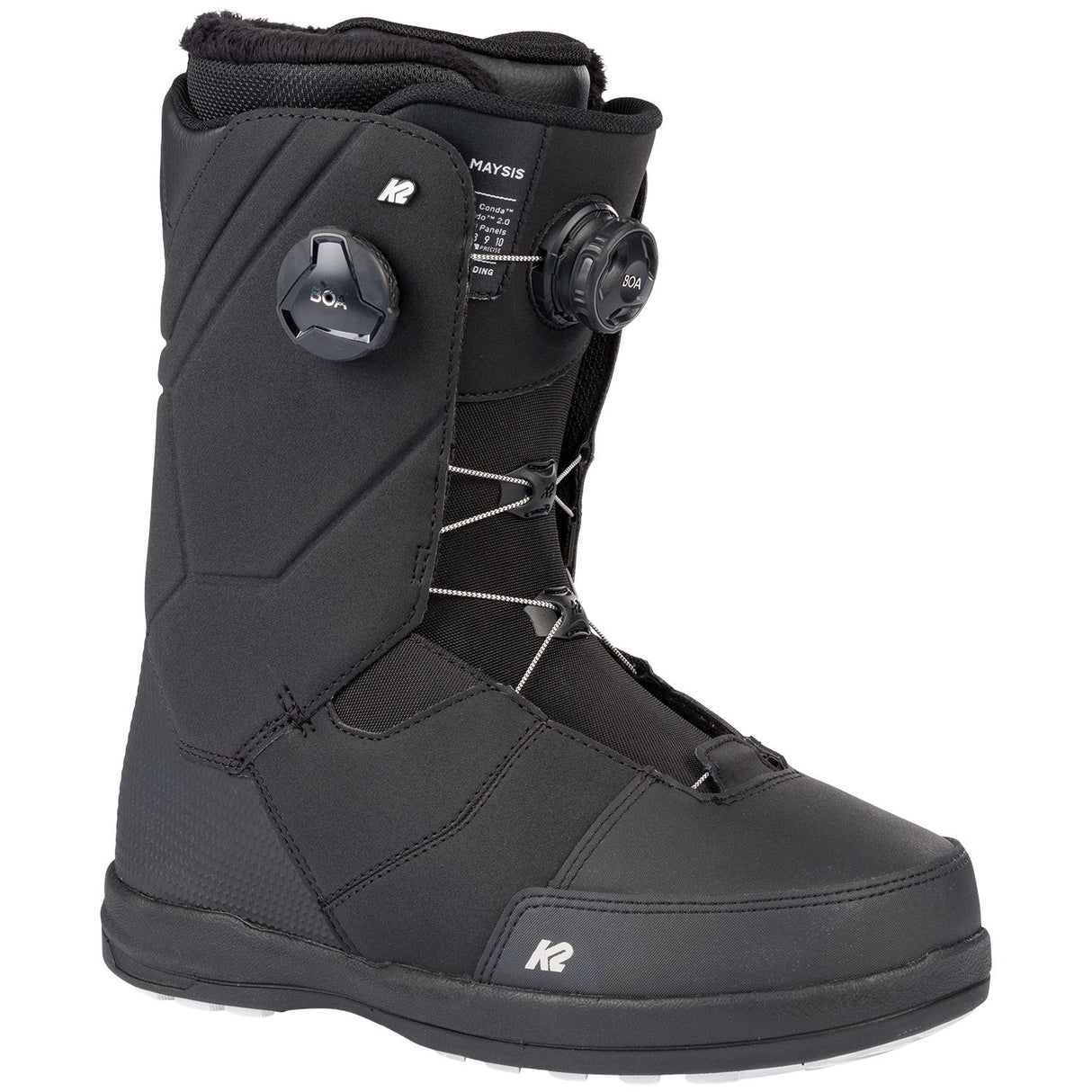 K2 Maysis Snowboard Boots snowboard boot -- 2 colorway outside profile showing lacing closure