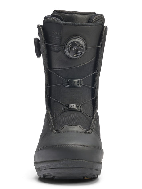 K2 Maysis Snowboard Boots 2026 snowboard boot -- Black colorway lacing system detail