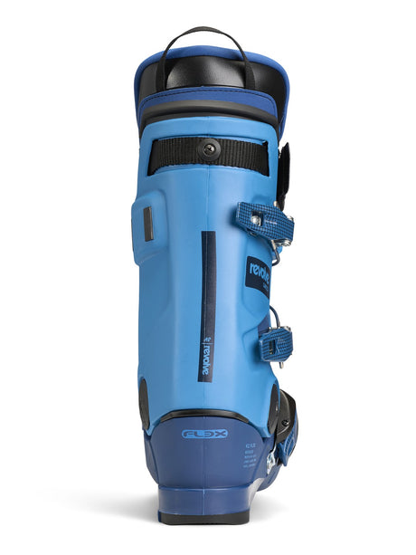 K2 Revolve Ski Boots 2026 alpine ski boot -- Blue Dark Blue colorway inside profile view