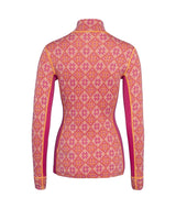 Karitraa Rose Half Zip Womens Top product -- Berry colorway product view