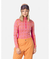 Karitraa Rose Half Zip Womens Top product -- Berry colorway product view