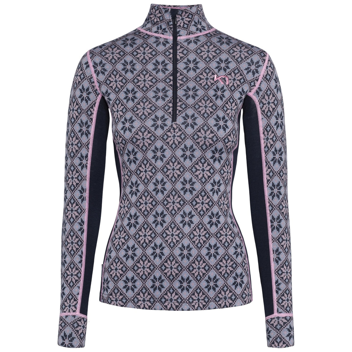 Karitraa Rose Half Zip Womens Top 2026 product -- product view at Willis Ski and Board Pittsburgh