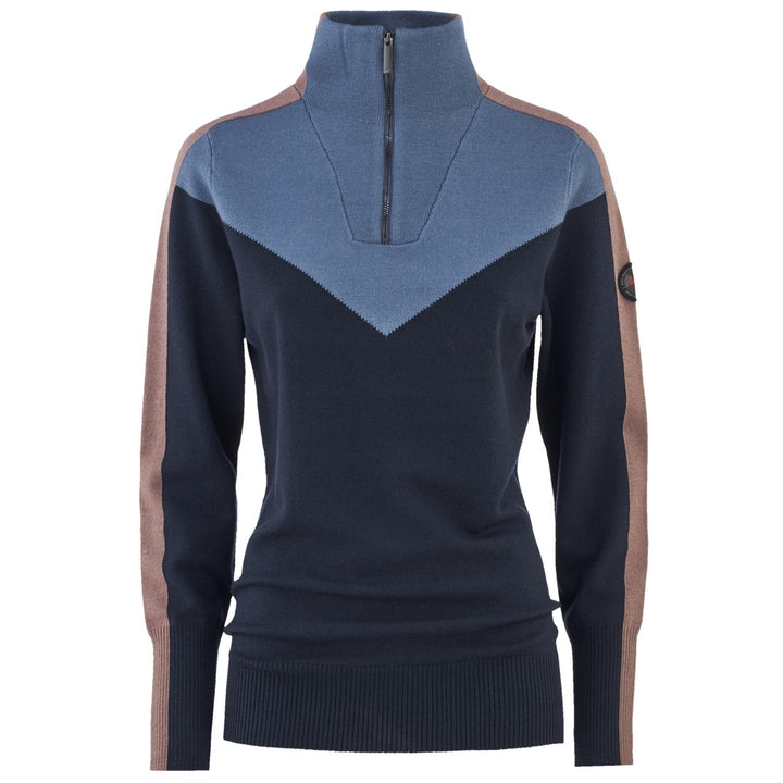 This is an image of KariTraa Voss Knit Half Zip Wms 23