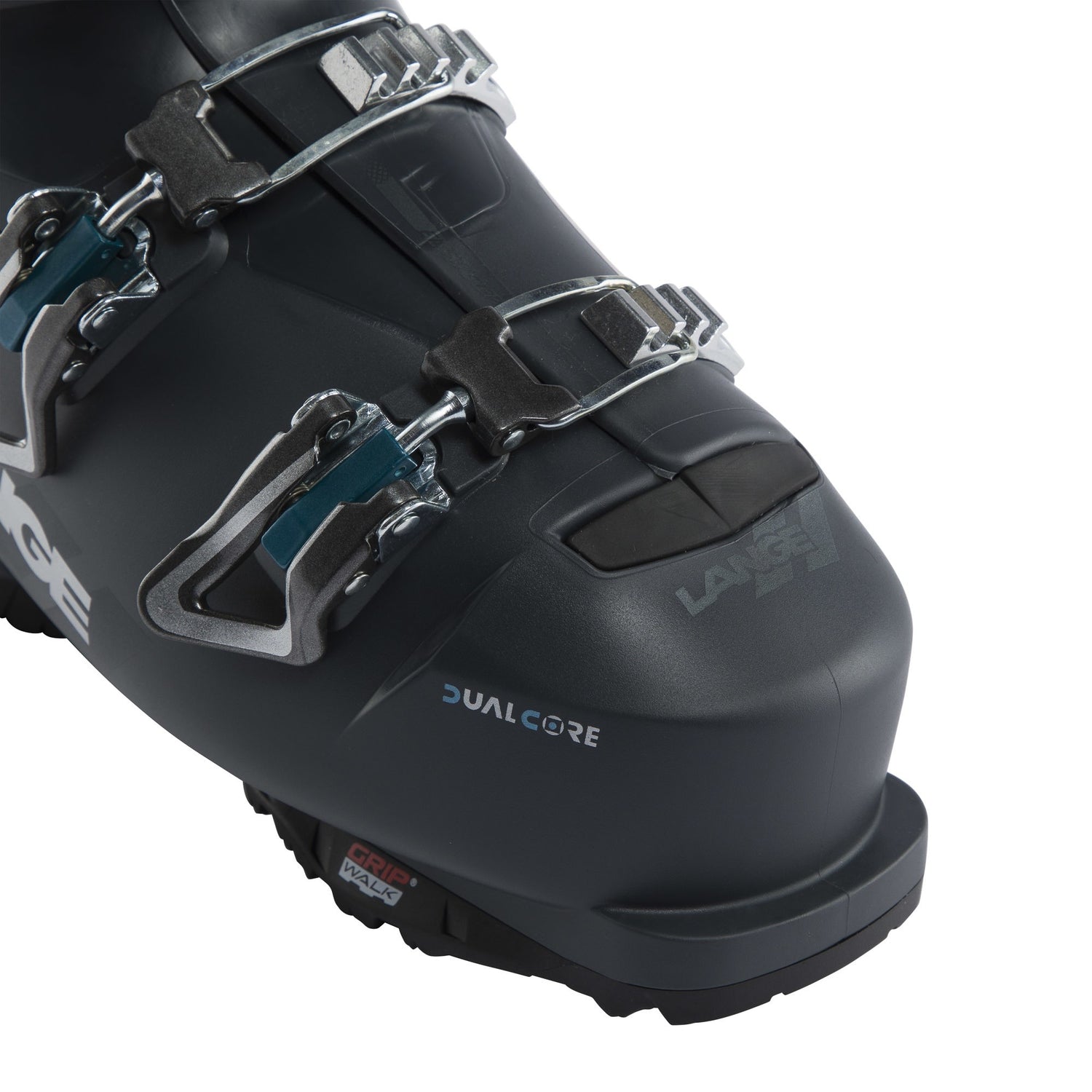 Lange Lx 75 Womens Ski Boots women's ski boot -- sole and toe lug detail in grey colorway