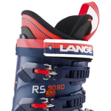 Lange Rs 90 Sc Ski Boots junior ski boot -- inside profile view in blue colorway